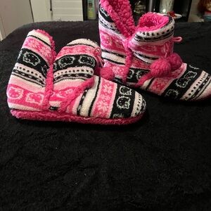 Hello Kitty Pink and Black Slippers women’s or teens